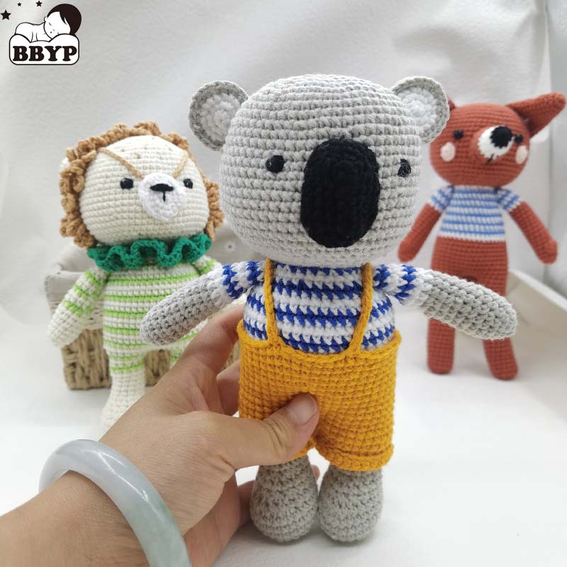 Baby Nursery Unisex - 아기 크로셰 인형 사자 코알라 여우
