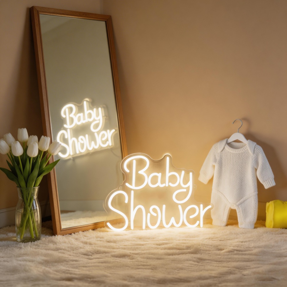 베이비 샤워 LED 네온사인 USB 디밍 가능 네온 조 - Baby Nursery Sign 리뷰 및 가격