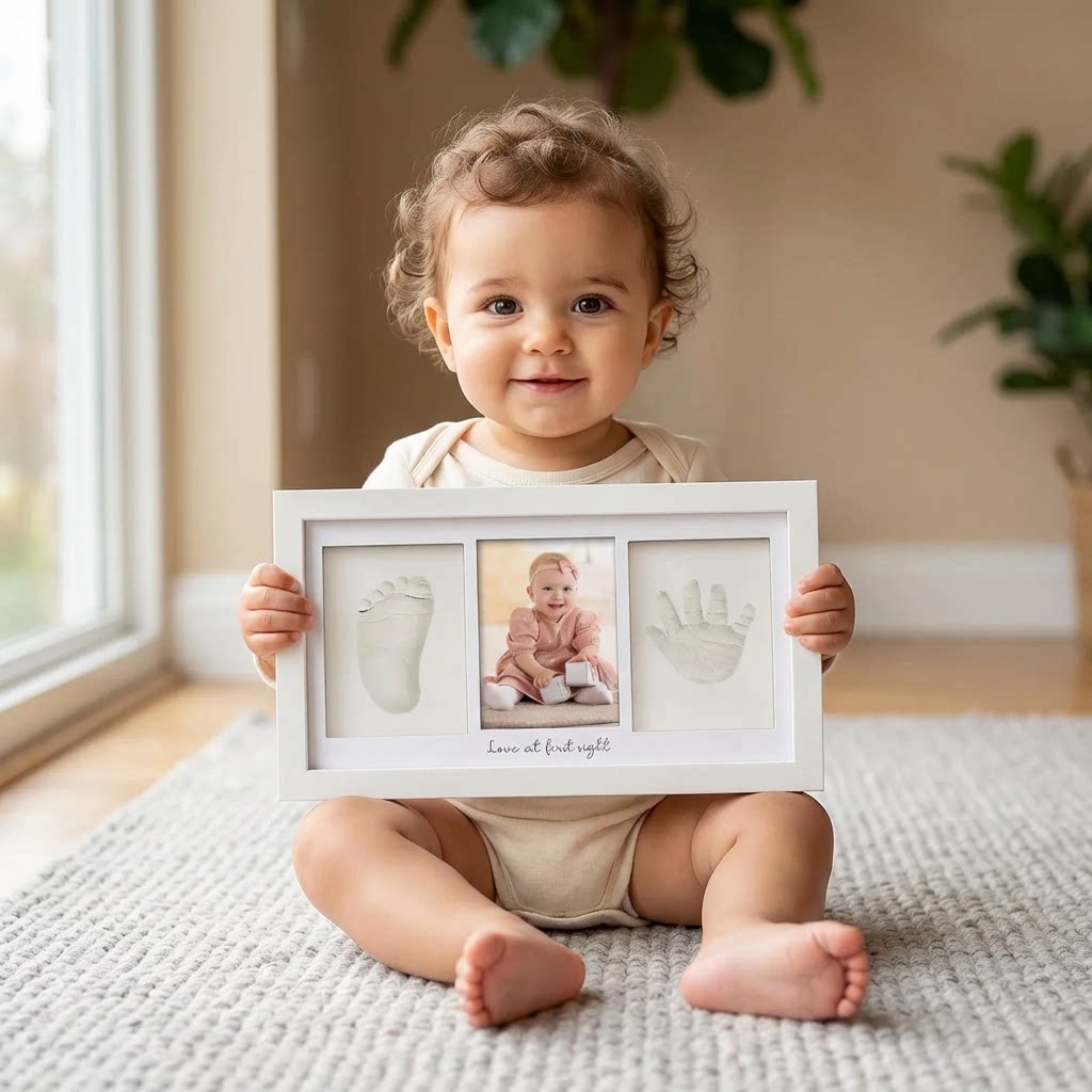 아기 손발자국 점토 키트 신생아 기념 사진 액자 디스플 - Baby Nursery Picture Frames 리뷰 및 가격