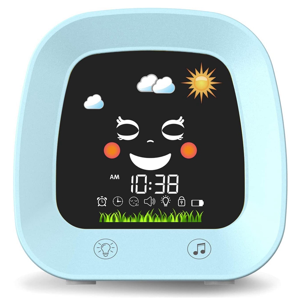 A23E-1 어린이를 위한 알람 시계 세트 4가지 색상 - Sound Sleep Trainer Clock 리뷰 및 가격