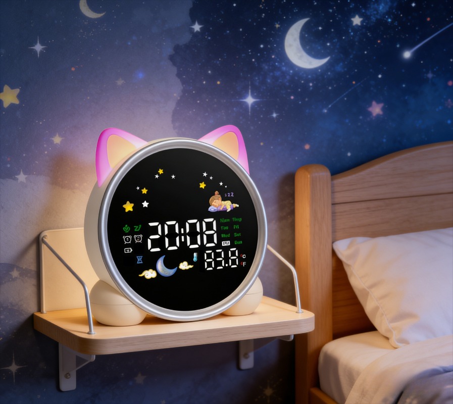 어린이 알람 시계, 일어나기 쉬운 디자인, 수면 교육기 - Sound Sleep Trainer Clock 리뷰 및 가격