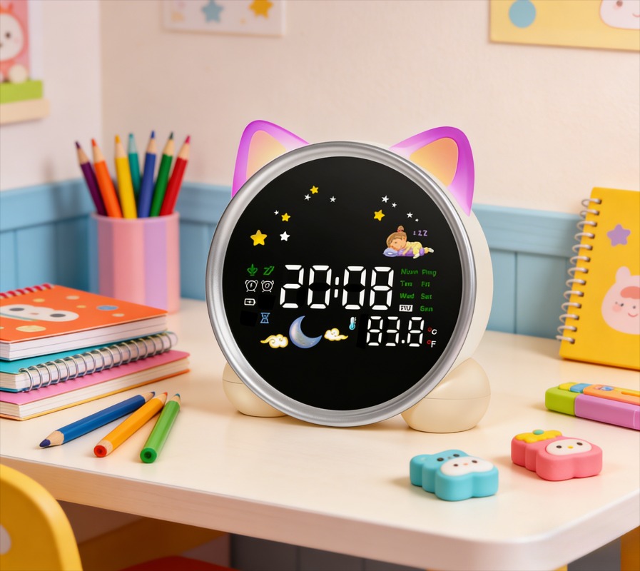 어린이 알람 시계, 일어나기 쉬운 디자인, 수면 교육기 - Sound Sleep Trainer Clock 리뷰 및 가격
