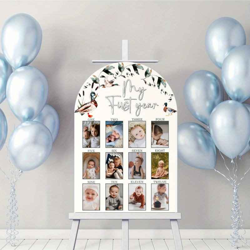 1개입 나의 첫해 사진 보드 아기 오리, 12개월 성장 - Baby Nursery Picture Frames 리뷰 및 가격