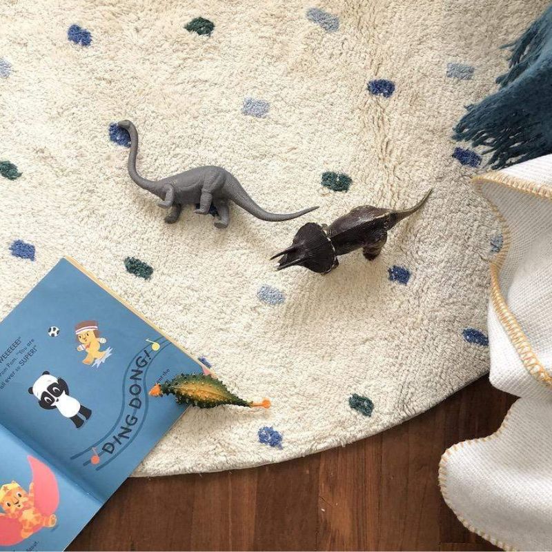 푹신한 도트 카펫, 둥근 털, 보육 놀이 매트, 부드러 - Baby Nursery Modern 리뷰 및 가격