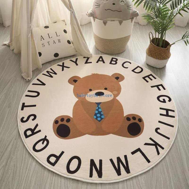 Y4UD 만화 동물 프린트 아기 놀이 매트 크롤링 카펫 - Baby Nursery Unisex 리뷰 및 가격