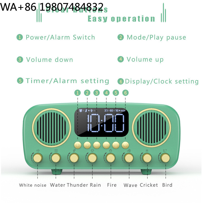레트로 데스크탑 수면 트레이너 무선 오디오 스피커 일출 - Sound Sleep Trainer Clock 리뷰 및 가격